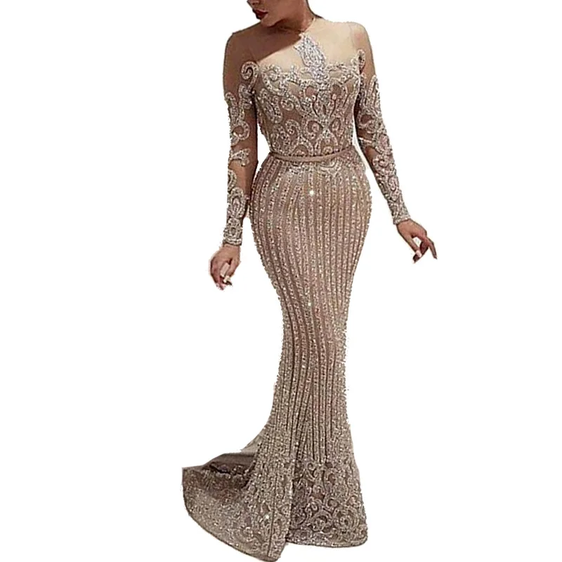 2021 High-end  Elegant party dresses eveningevening dresses long evening dress with Overskirt