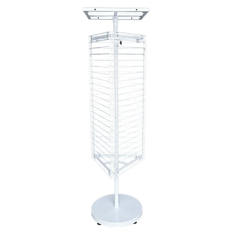 Grocery Store Movable Phone Case Accessories Stationery Gift Card Jewelry Snack Metal Wire Mesh Rotating Display Stand Rack