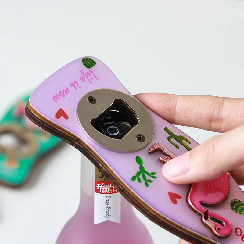 custom surf board  3D effect wood wine opener