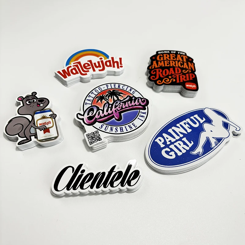 Устойчивые к ультрафиолетовому воздействию печать логотипа прочные водонепроницаемые наклейки с индивидуальным логотипом вырезанные из ПВХ виниловые на заказ