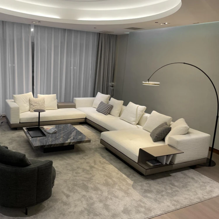Orangefurn роскошная мебель для помещений плюшевые диваны из микрофибры кожа и ткань водонепроницаемый большой удобный угловой диван