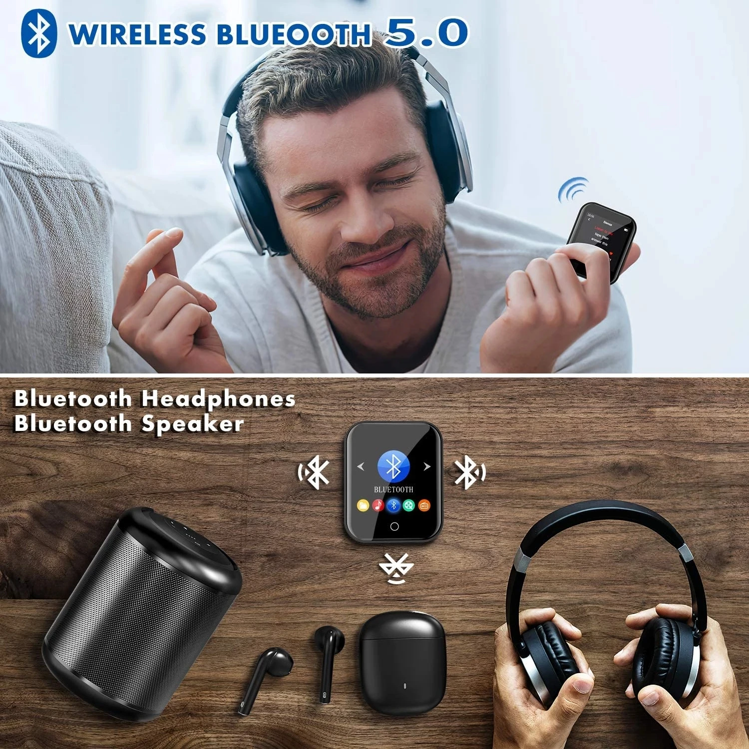 Mp3-плеер RUIZU M8 BT металлический встроенный динамик шагомер FM-радио запись электронная книга часы мини-музыкальный плеер без