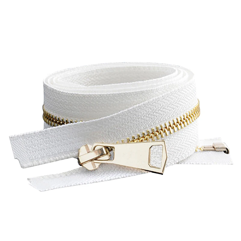 Manufacturer wholesale price high quality 5# 7# metal slider Industrial Nylon and metal zipper long chain strap Pants zipper