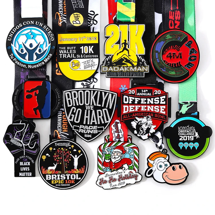 Design Your Own Custom Medal Zinc Alloy 3D Metal 5K Marathon Taekwondo Race Finisher Award Medals Sport With Ribbon