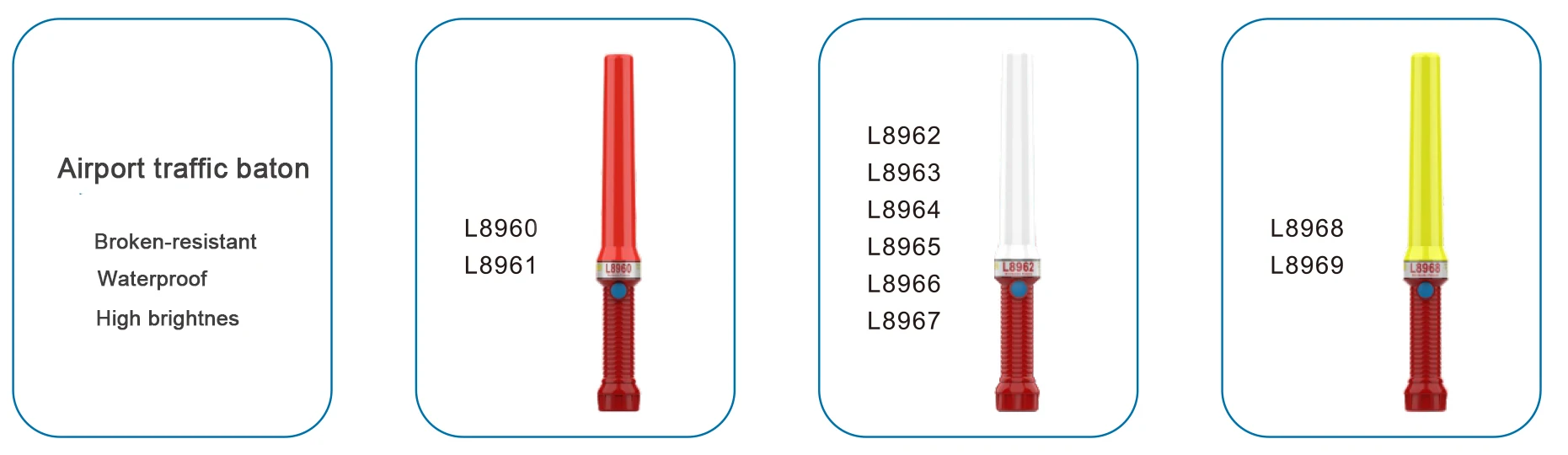 High quality glow warning led traffic baton wand for airport