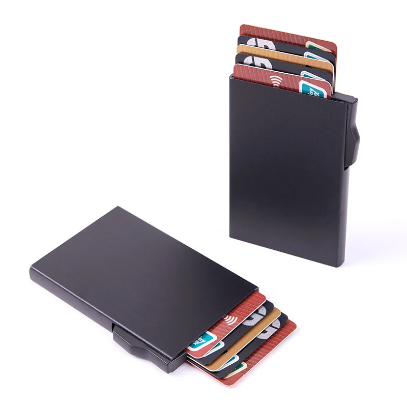 New Promotion Business Gift Custom Metal Aluminium Holder Case Slim RFID Credit Card Wallet