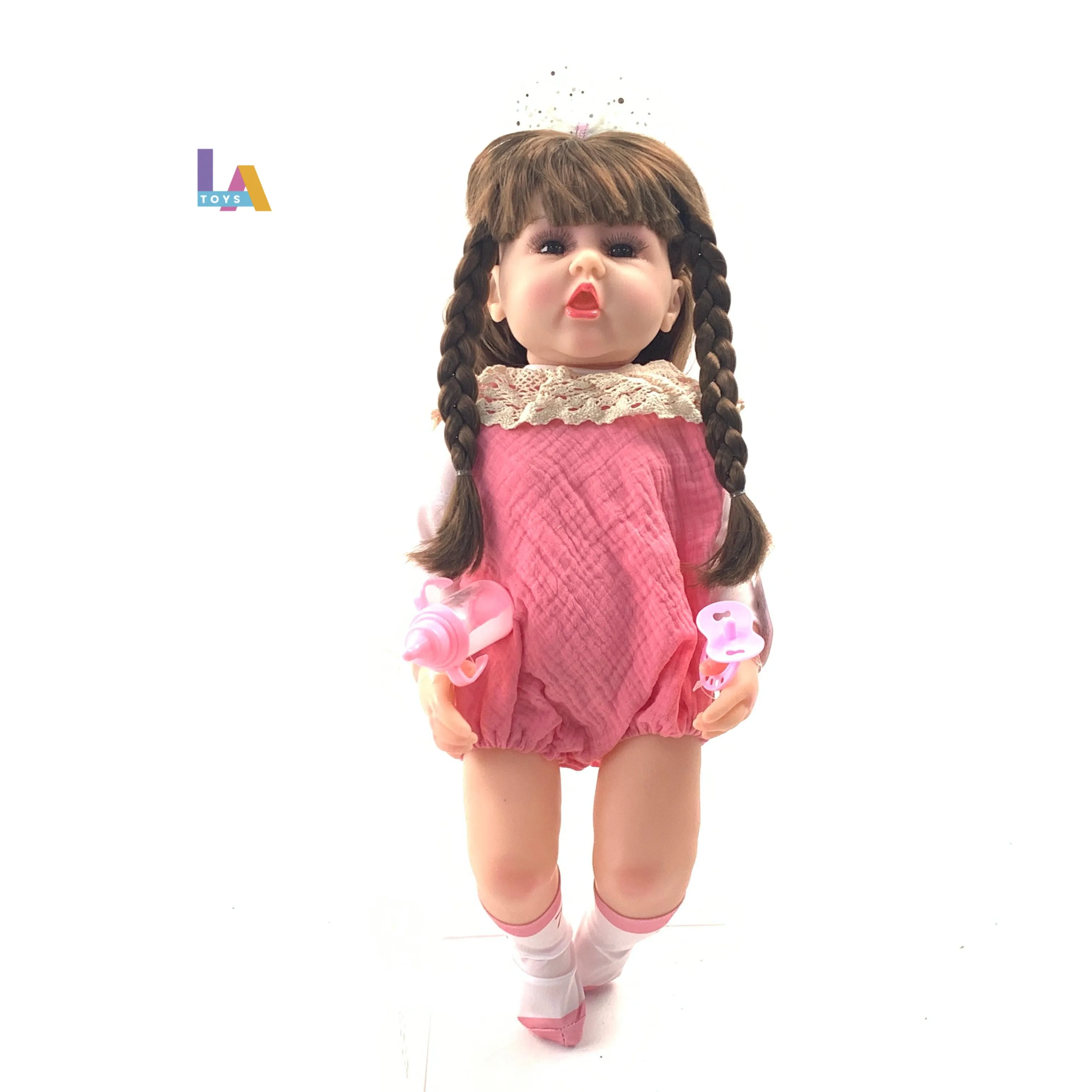 Longthuy Made in Vietnam 24 inch Cute Soft Babies Dolls Toys For Girls Princess Kid Fashion Full Baby Reborn children