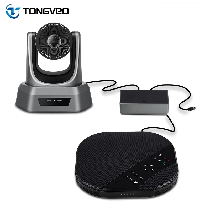 All-in-one 360 Rotatable Video Conference Camera Live Broadcast For Meeting USB PTZ Camera With Microphone And Speaker
