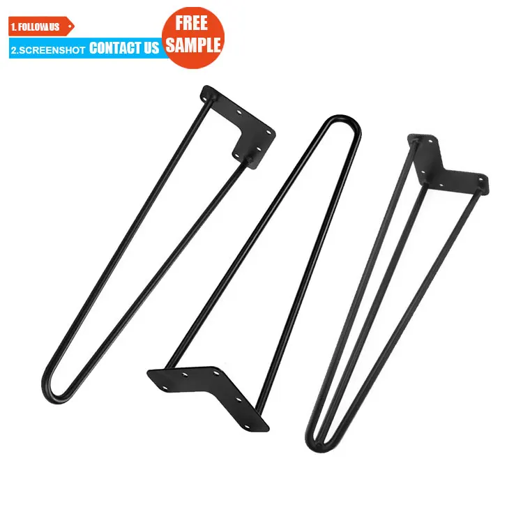 Toco 16 inch hairpin table legs 18 metal  20 inch hairpin table legs brushed metal furniture legs