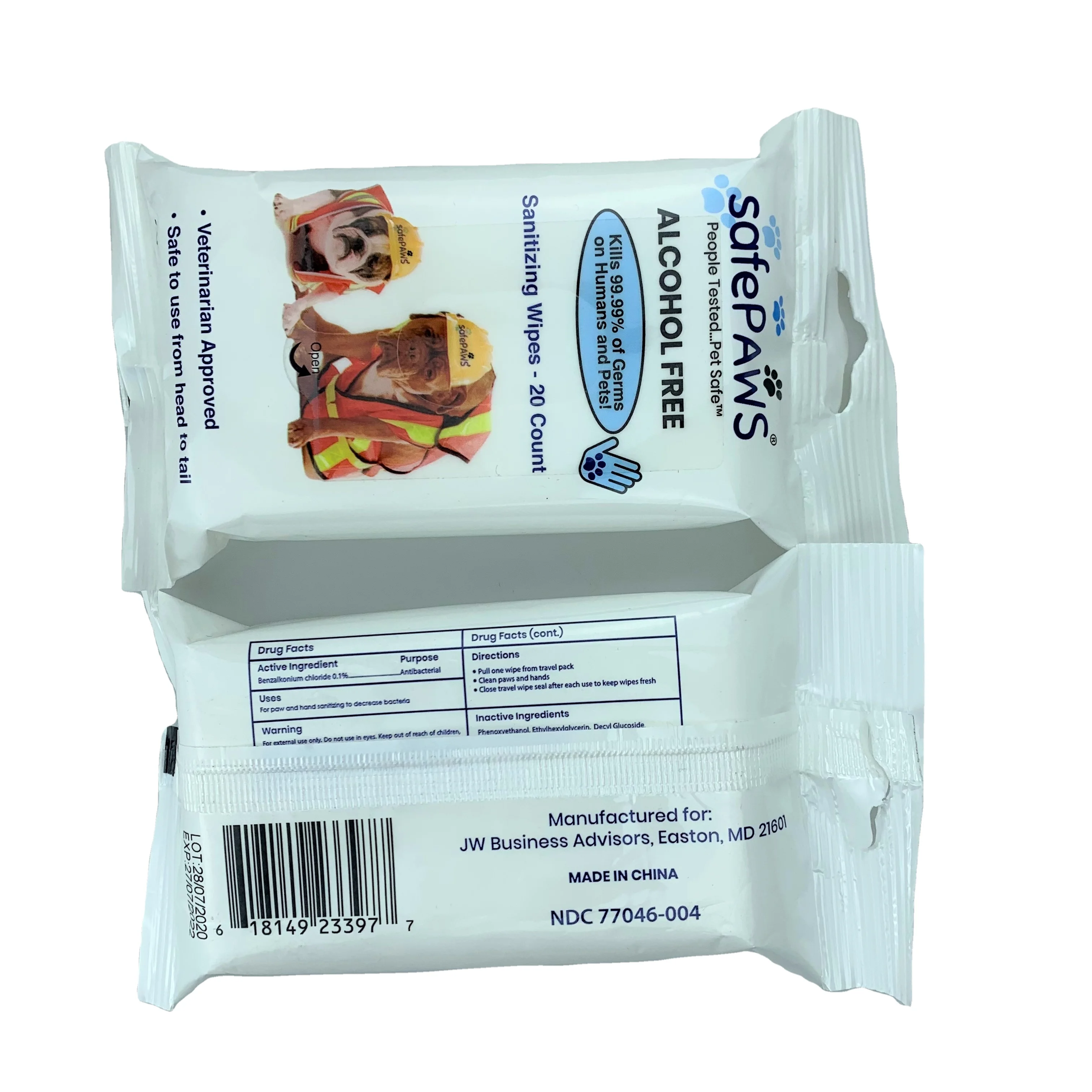 Factory custom ultra soft antibacterial care pets safely gentle pet wipes