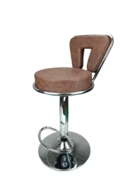 Modern Adjustable High Back Bar Stool Leather Barstool Swivel Counter Height Tall Barstool Bar Chairs Stool With Back