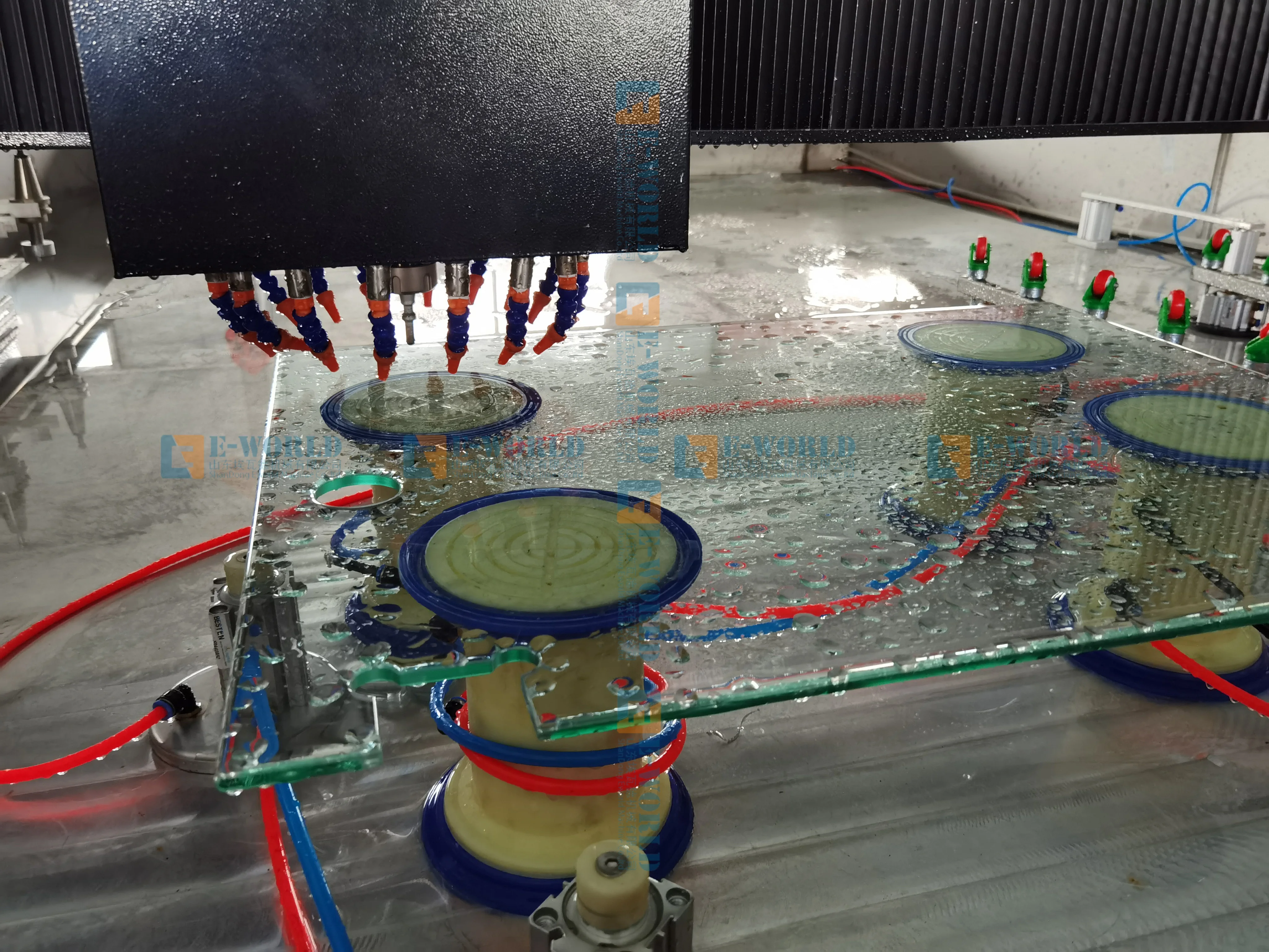 CNC Automatic Glass Working Center Glass Milling Drilling Machine Irregular Shape Grinding Notch Groove Milling