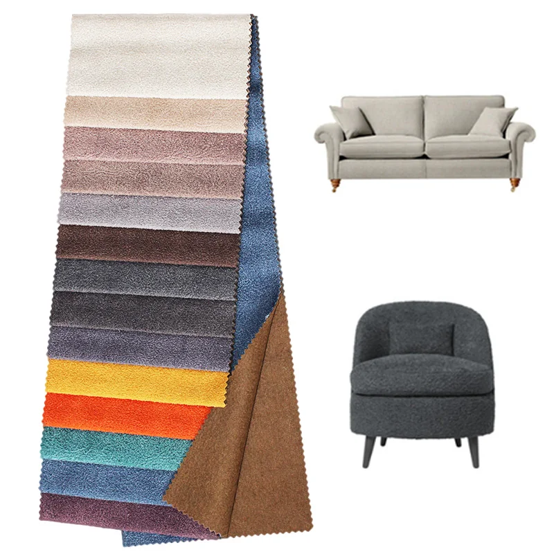 Recycled Upholstery fabric online fuzzy boucle fleece faux fur fabric fleece fabric wholesale