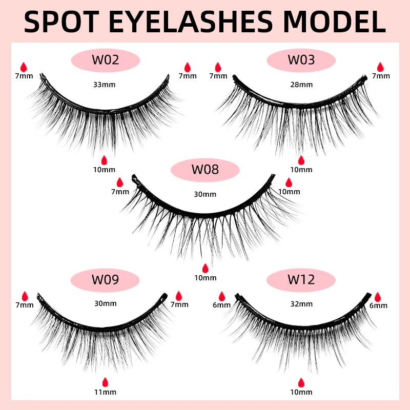 Natural Soft Wispy Self Adhesive Lash Packaging Box Private Label Self Adhesive Eye Lash Extensions