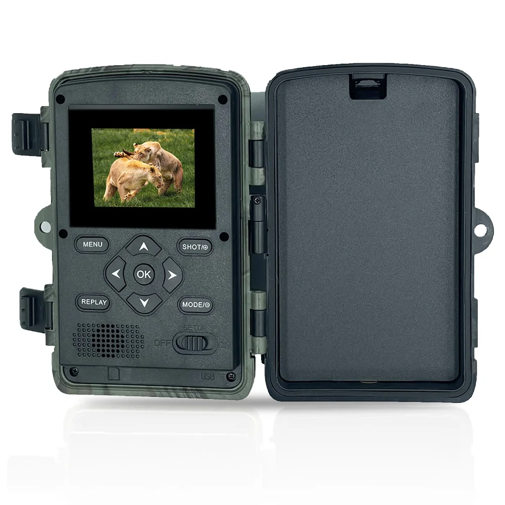 Мини-охотничья камера с экраном 4K 60Mp Охотничья ночная съемка и функция записи Cmos