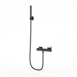 Wall mounted Rose Gold mixing diverter valve hot and cold shower faucet and hand shower set