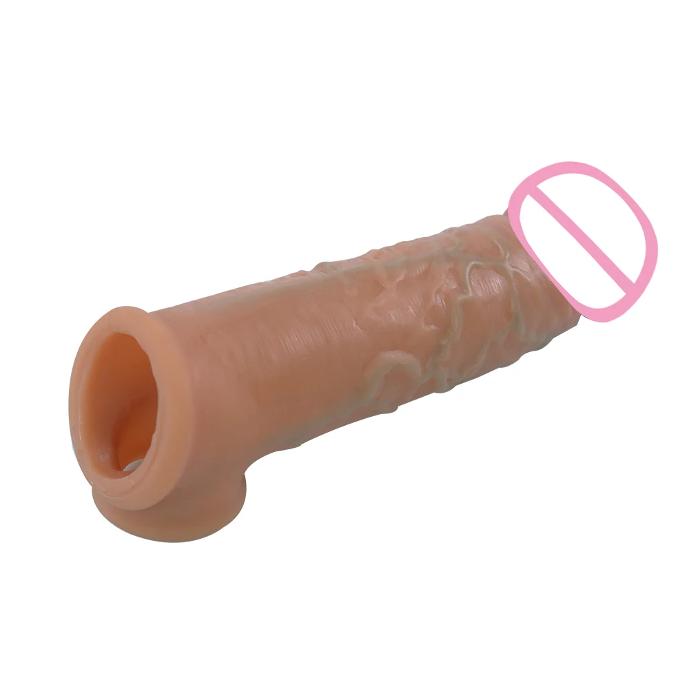 Hot Selling Extender Sex Penis Condom For Men Vibrating Silicone Cock Sleeve