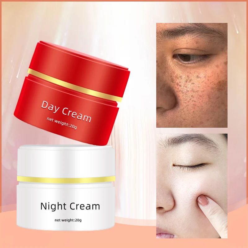 Japan Korean Hot Sales Luxury Well Packaged 1 Day And Night Cream Set Face Whitening Kit Cream In China Market