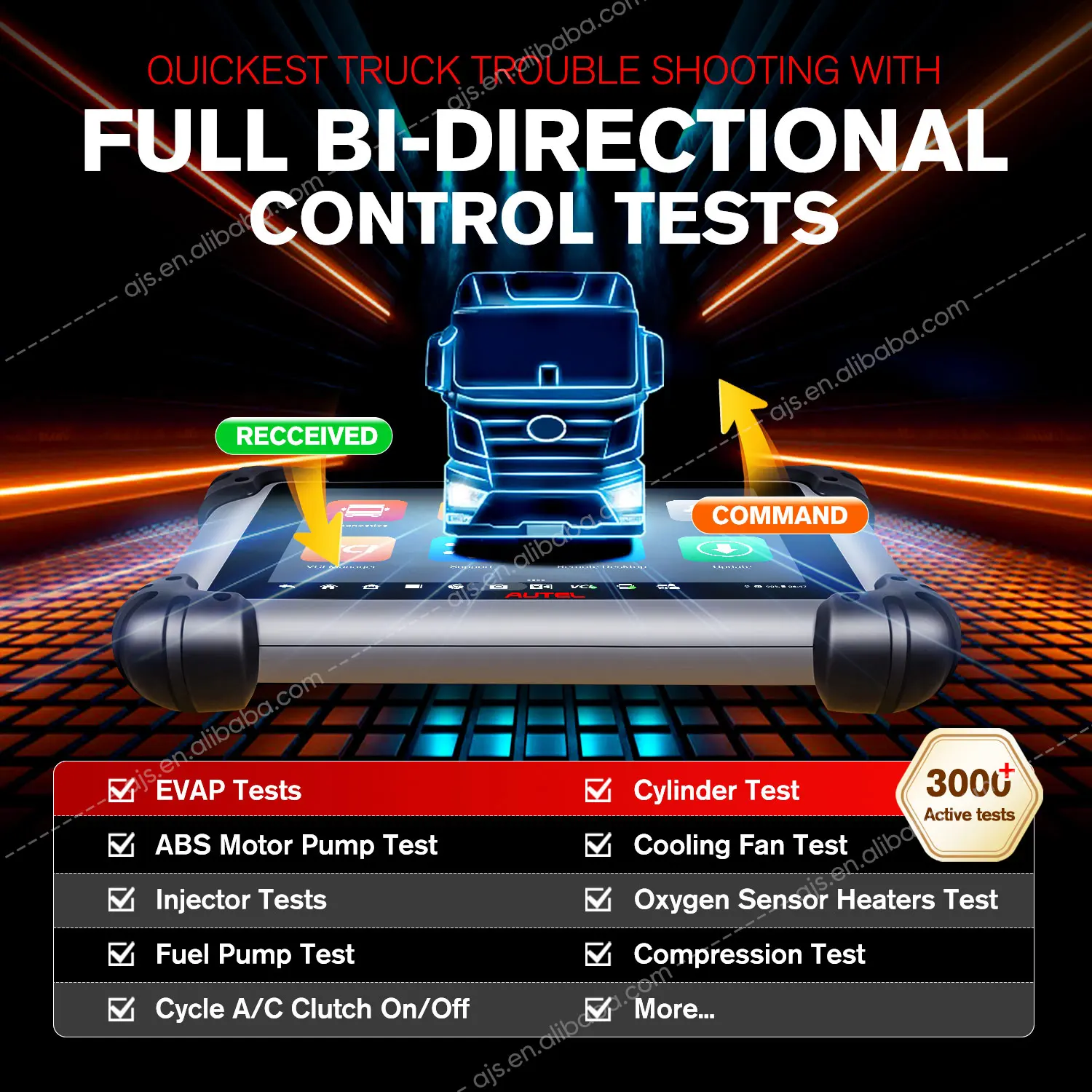 [US VERSION] Autel MaxiSYS MS908CV II 2 Heavy Duty Truck Car 12V 24V OBD2 Scanner ECU Coding Programming Altar Diagnostic Tools