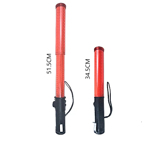 Handheld Magnetic LED Flashing Wand Red Color Whistle Warning Stick Traffic Signal Baton