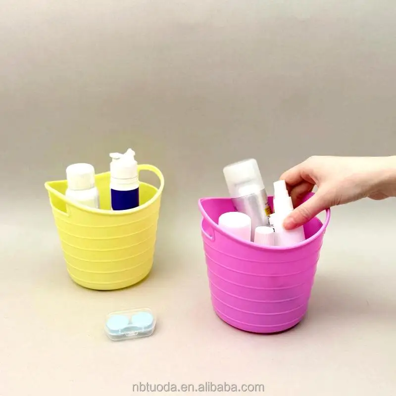 TD1 Factory Customize Storage Baskets Portable Shower Plastic Basket for Home Kitchen Bathroom Office Organization