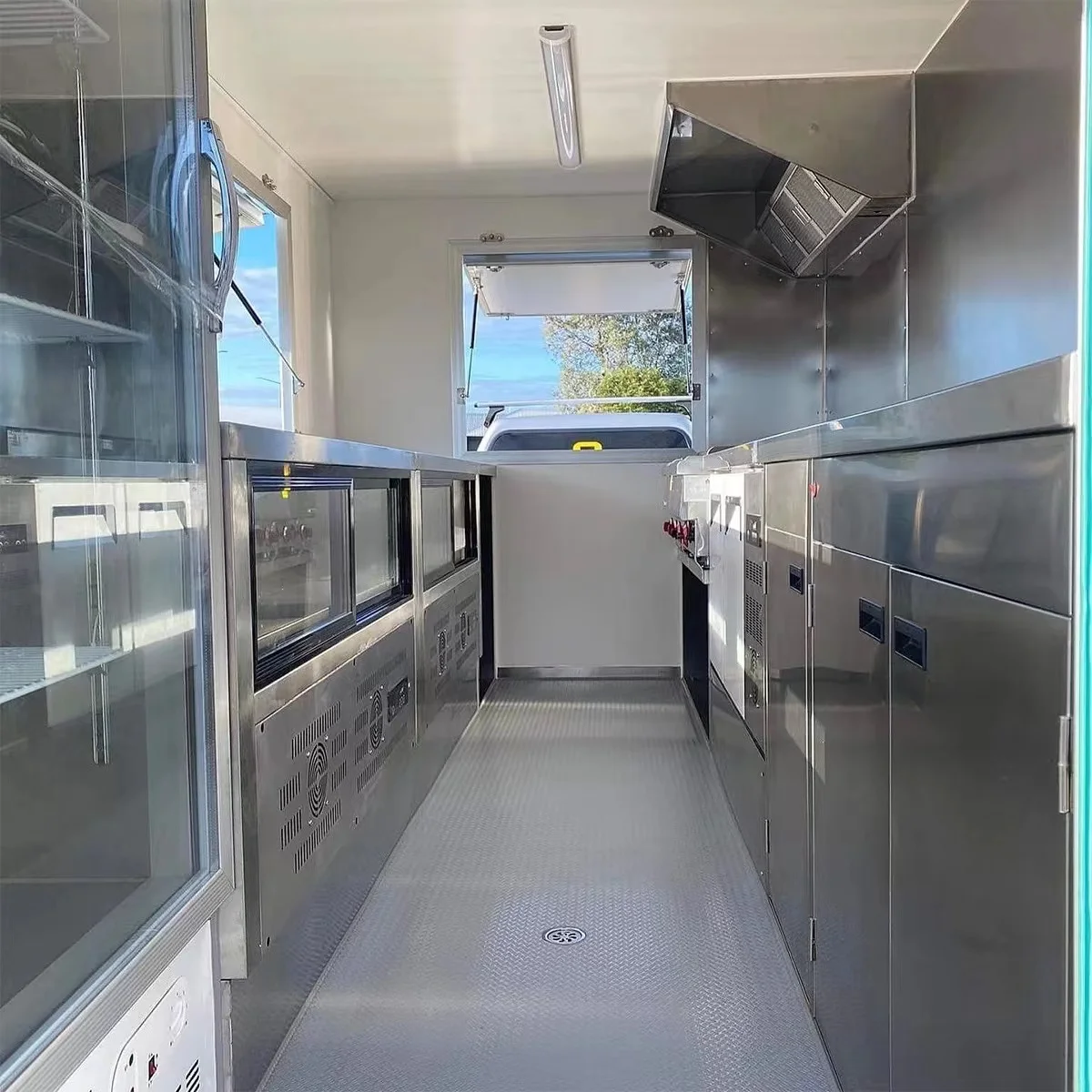 Hot Selling Custom Mobile Food Trailer with Kitchen Equipment  Fast Food Truck for Sale  European Ice Cream Truck
