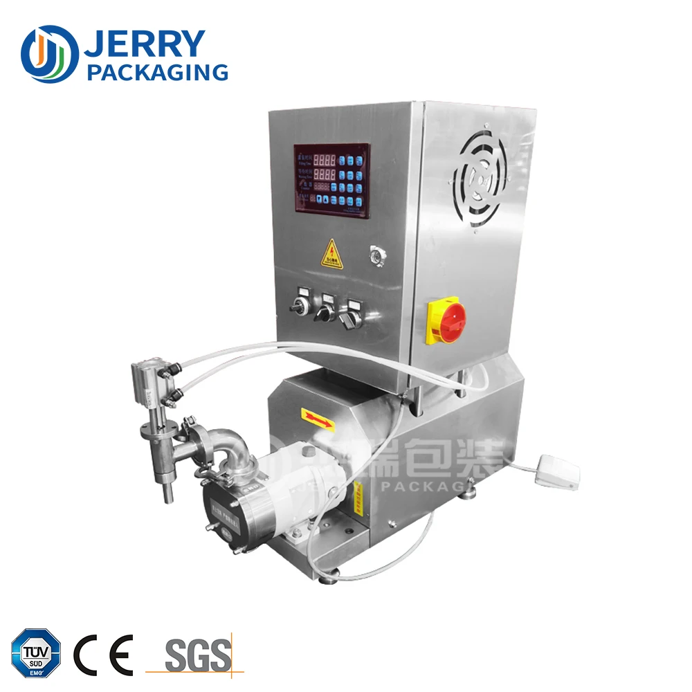 Small Semi Automatic Manual Rotary Lobe Pump Filler Lotion Shampoo Liquid Soap Cosmetic Cream Jar Bottle Filling Machine