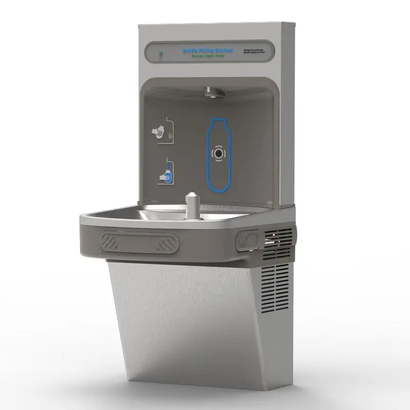 TB35-2 Electric Water Coolers Bottle Filling Station with Single Cooler, Non-Filtered Refrigerated,handfree touchless