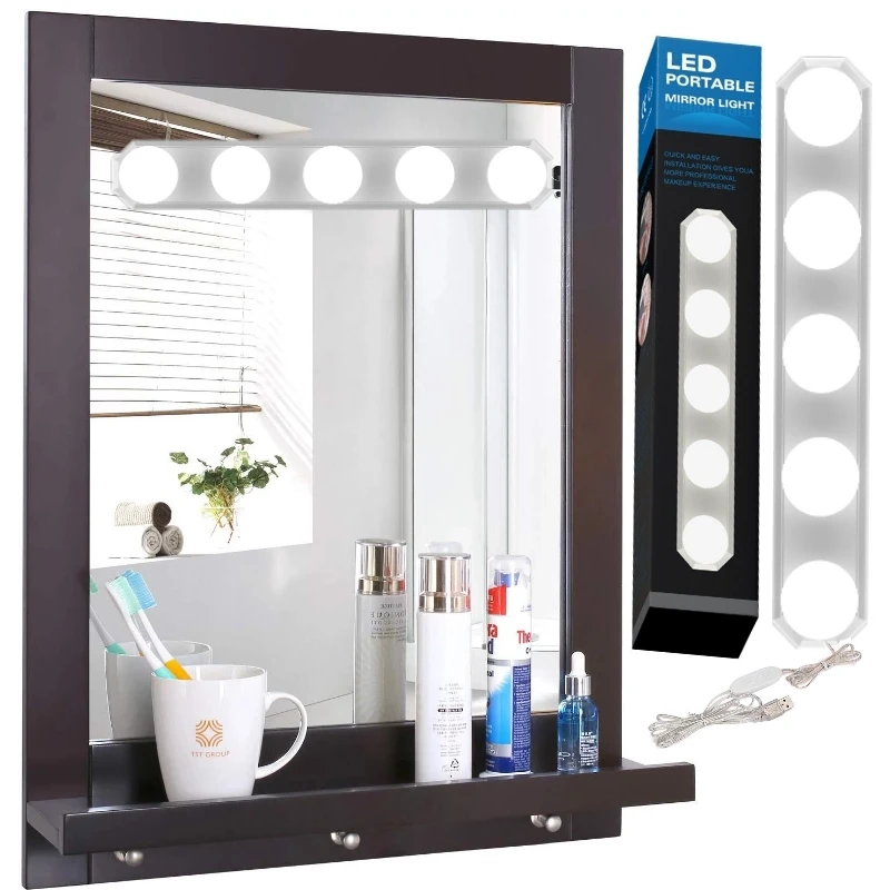 
Hollywood style dressing table bathroom LED mirror bulb 3 colors DIY LED makeup vanity mirror lamp sucker 