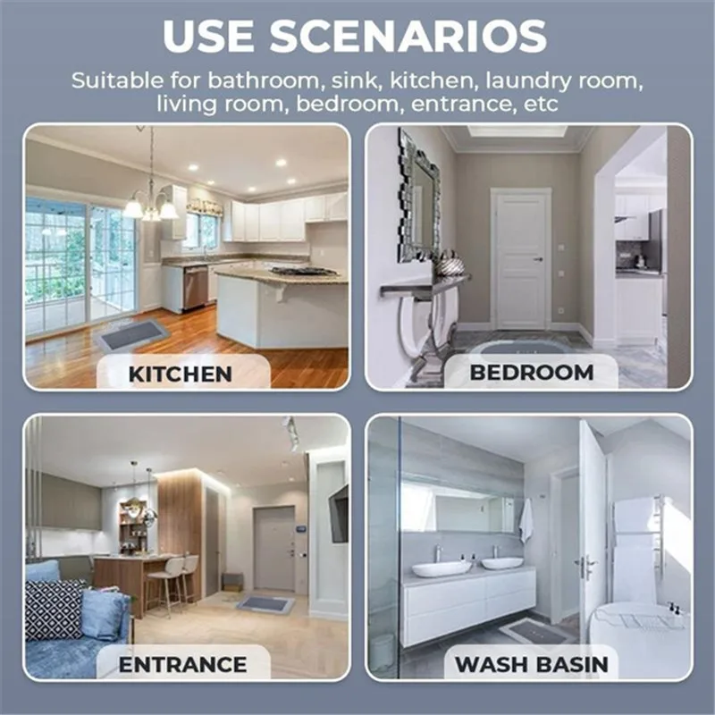Bathroom Mat Absorbent Customize Modern Simple Non Slip Diatom Mud Quick Drying High  Home Oil proof Kitchen Bath Mat