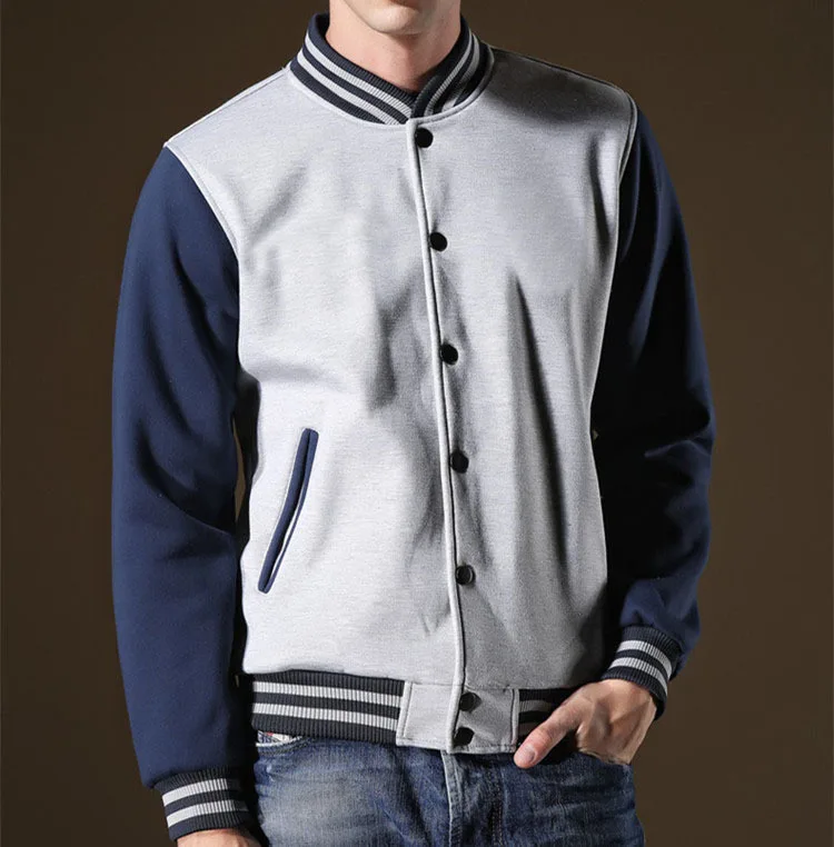 OEM Embroidery Custom logo Men Baseball Jacket Street Leather Varsity Jackets For Men