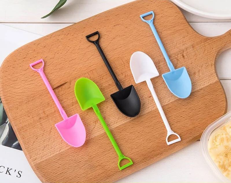 Factory Wholesale Disposable Mini Wrapped Plastic Tea Ice Cream Spoons