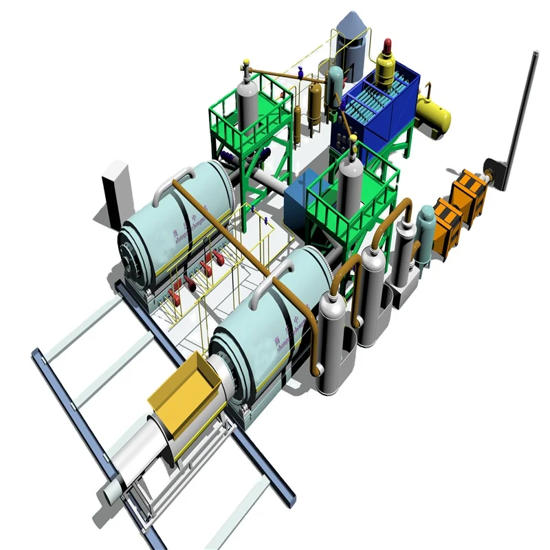 Hot sale  depolymerize waste plastics into oil pyrolysis plant and waste recycling machine