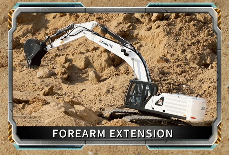 Newest HUINA K961-100 Kabolite RC Car 1/18 Scale Simulation Metal Hydraulic Excavator Remote Control Truck RC Functional Model