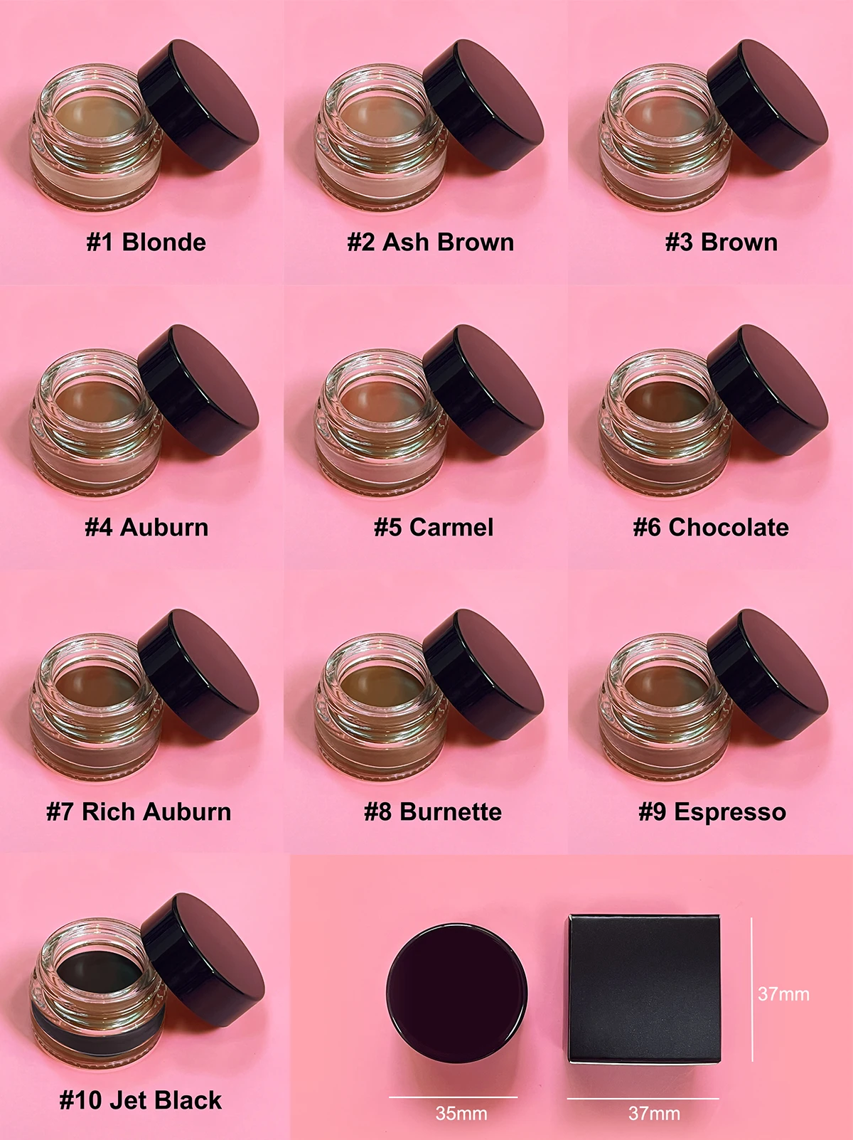 Low Moq Private label Makeup Eyebrow Gel 5 Colors Waterproof Eyeliner Eyebrow Cream