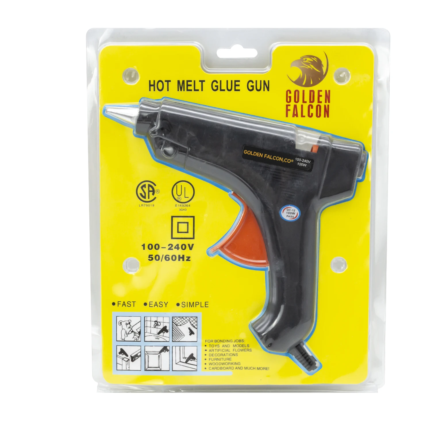Industrial Hot Melt Silicone 200mm Glue gun 100W Electric hot glue gun machine for repair DIY tool