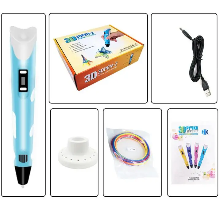 3D Pen LED Screen DIY PLA Filament Creative Toy Gift 3D Printing Pen For Kids Drawing 3D Printer Pen Drawing