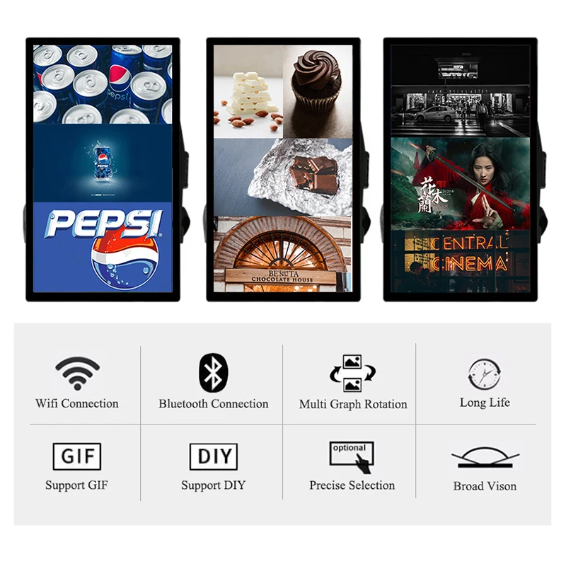 Human Walking Portable Advertising Backpack Billboard Digital Media Advertising Player Display with Mobile Control