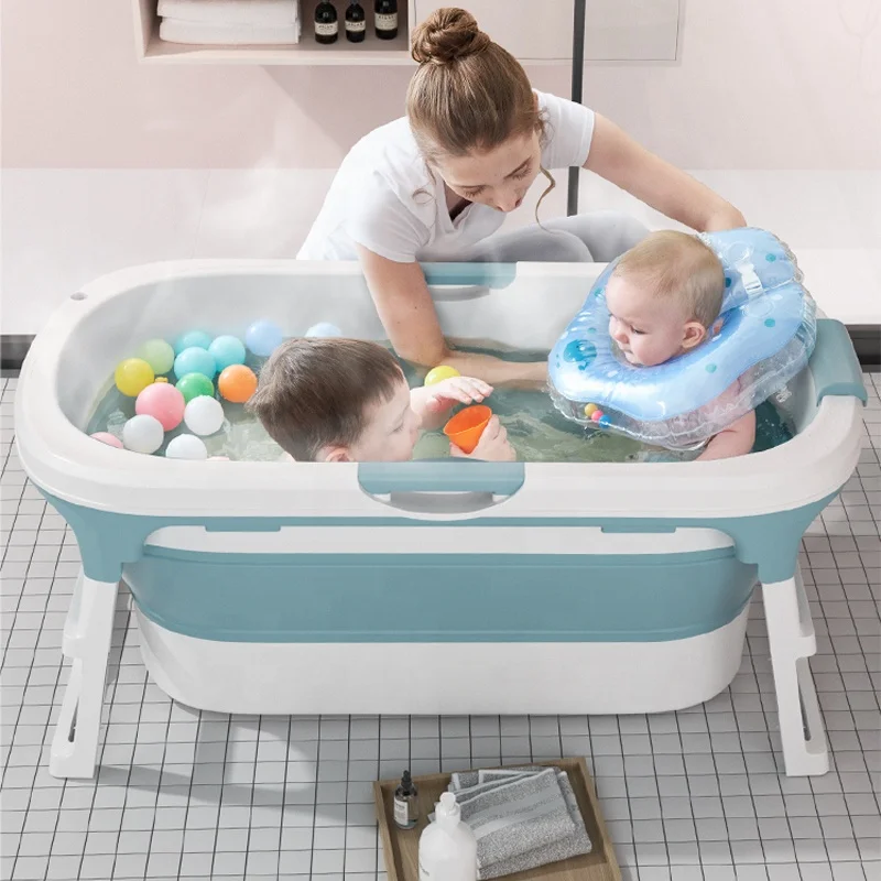 1.12m Adult Plastic Bathtub Cheap Children Foldable Shower bathroom Large Indoor adult folding bathtub