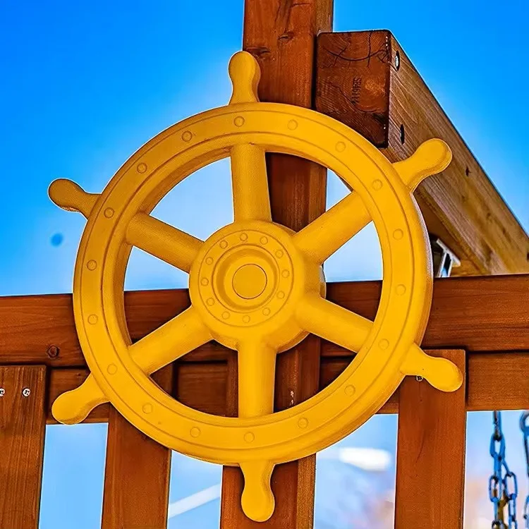 Hot selling swing accessories kids toys steering wheel playground plastic pirate ship steering wheel