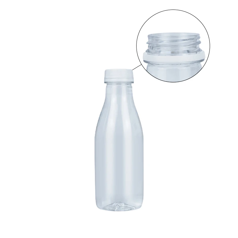 Empty Clear 1 lt Plastic Milk Bottle 200ml 250ml 500ml 1 liter Bottle Biodegradable Disposable PLA Plastic Bottles