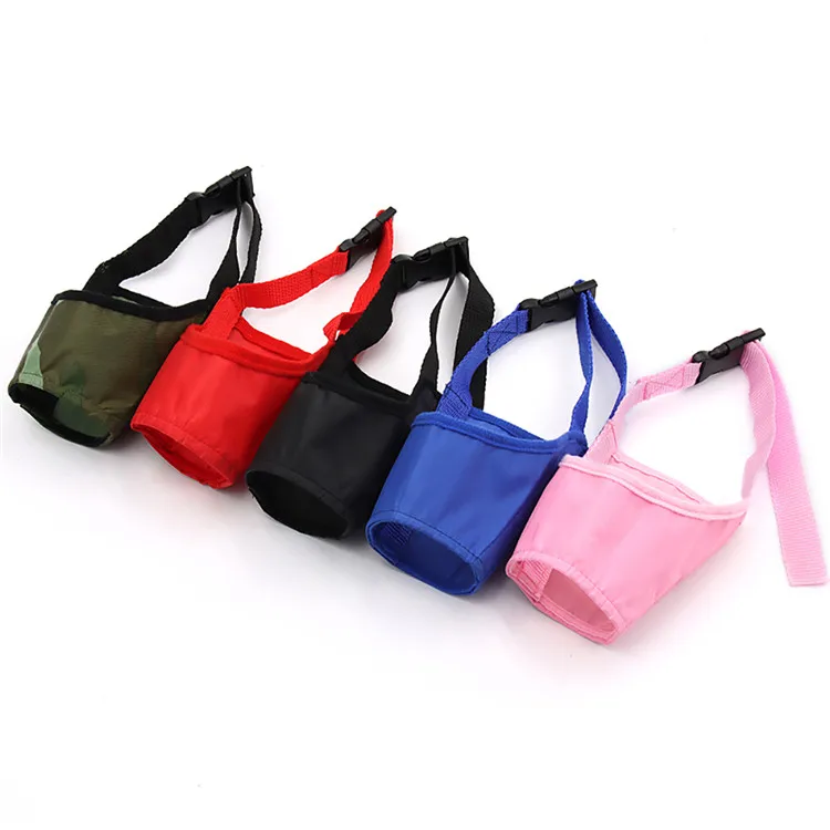 High Quality And Durable Nylon Fabric Anti Biting Barking Adjustable Straps Gas Fasce Masks For Dogs