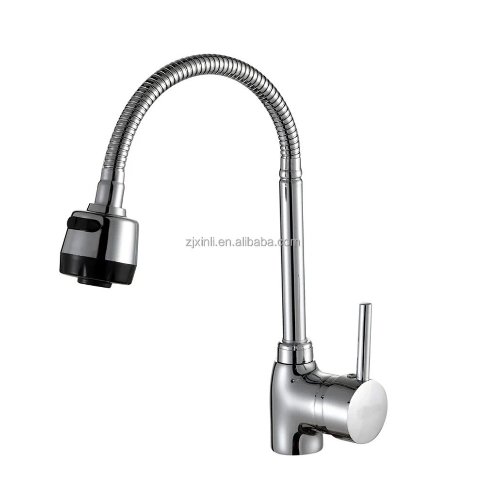 X8511K1 Deck Mounted 360 Degree Turn and 2 Functions Spray of Brass Kitchen Mixer