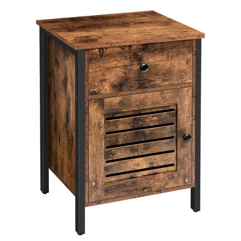 Little Sofa Side Table,  Door and Storage Cabinet,  Nightstand, for Bedroom, Living Room