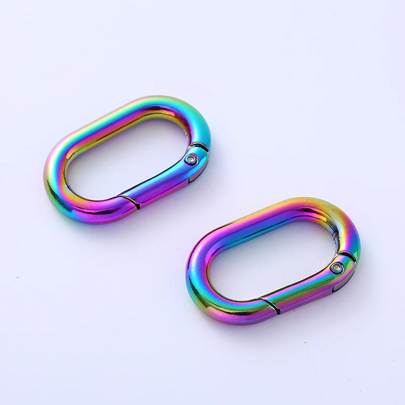 YYX Oval Spring Ring Alloy O Ring Carabiner Open Spring Buckles for Handbag Luggage Hardware Bag Strap Clip Buckle