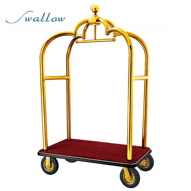 Bellman trolley luggage cart for Hotel Use,Hotel luggage car Crown transportation car lobby trolley