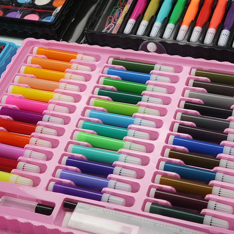 
Super Artist Tool Kit 150 Pieces Set PVC Box Set drawing sketching pencil Art Drawing Set for Kids 