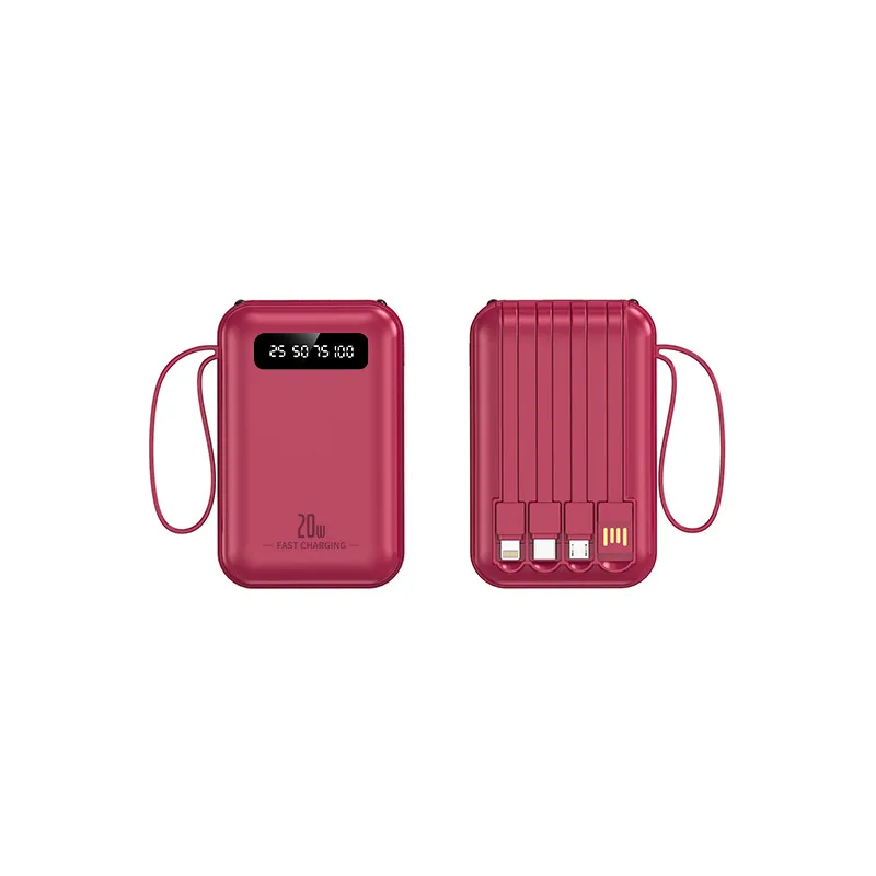 Новый завод 20000 мАч портативный цифровой дисплей Мобильный Power Bank кабель USB зарядный интерфейс светодиодный Пользовательский логотип Аренда