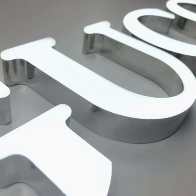 Business company 3D logo Custom led sign Logo light sign Led Frontlit Metal Acrylic led illuminated sign