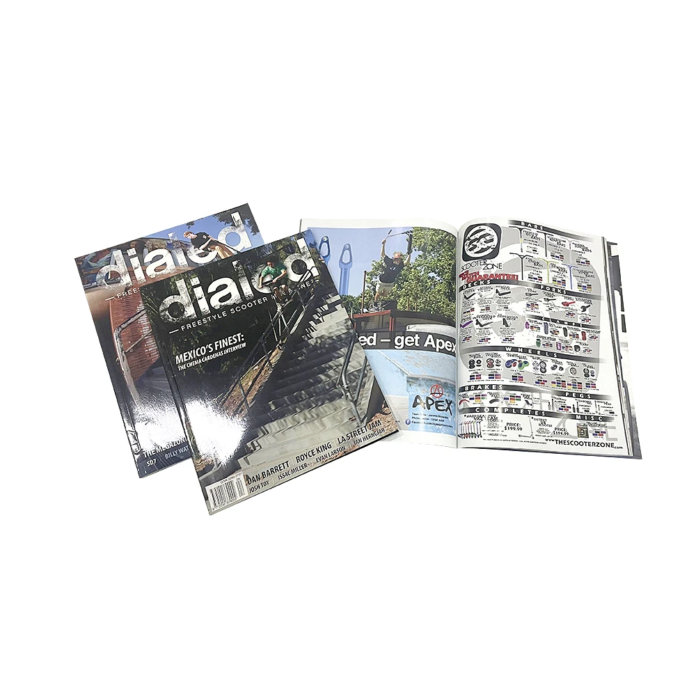 Custom Printed Fashion Book Catalog Perfect Binding Booklet Brochure Scratch Proof Soft Cover Magazine Printing